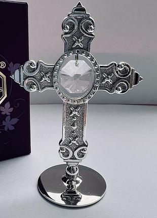 Фигурка crystocraft со стразами swarovski крест 8х5 см 1602310