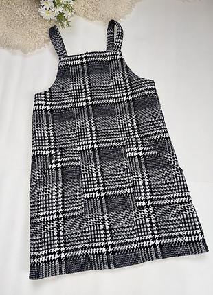 Теплий твідовий сарафан для дівчинки