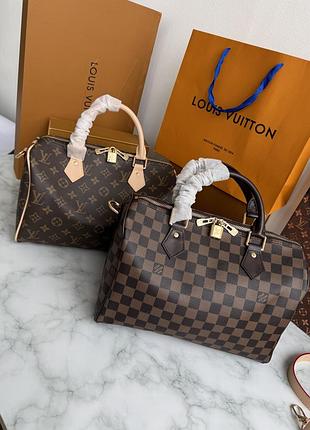 Шкіряна сумка speedy 30см | 35см в канві l 3