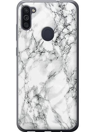 Чехол 2d пластиковый на телефон samsung galaxy m11 m115f мрамор белый "4480t-1905-58250"