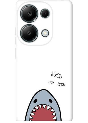 Чехол силиконовый на телефон xiaomi redmi note 13 pro 4g акула "4870u-3653-58250"