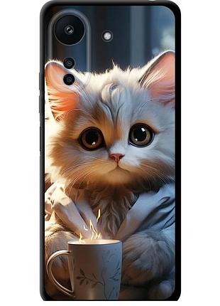 Чехол tpu на телефон xiaomi poco c65 white cat "5646b-3447-58250"