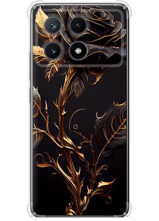 Чехол силикон с усиленными углами на телефон xiaomi poco x6 pro роза 3 "5552sp-3497-58250"