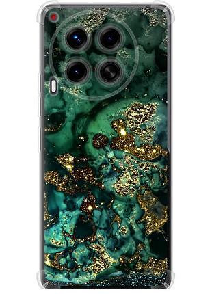 Чохол силіконовий протиударний с посиленими кутами на телефон tecno camon 30 4g мармур золото багатство "5419sp-3712-58250"