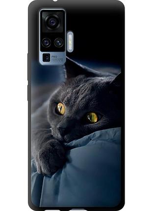 Чехол tpu на телефон vivo x50 pro дымчатый кот "825b-1956-58250"