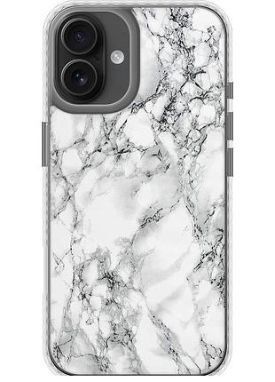 Чохол чохол bumper на телефон iphone 16 plus мармур білий "4480pc-3714-58250"