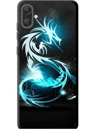Чохол tpu на телефон samsung galaxy a05 біло-блакитний вогненний дракон "113b-3355-58250"