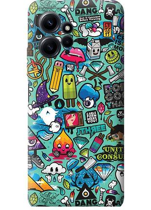 Чехол силиконовый на телефон xiaomi redmi note 12 4g стикер бомбинг 1 "693u-3021-58250"