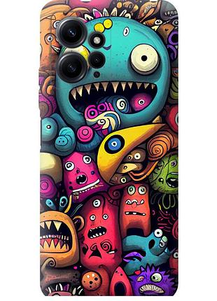 Чехол силиконовый на телефон xiaomi redmi note 12 4g cмешные монстры "5549u-3021-58250"