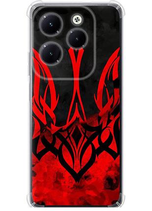 Чехол силикон с усиленными углами патриотический на телефон infinix hot 40 герб украины v2 "5312sp-3503-58250"