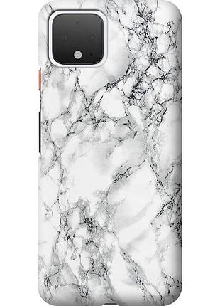 Чехол 2d пластиковый на телефон google pixel 4 мрамор белый "4480t-1755-58250"