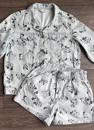 Джинсова куртка і шорти міні маус