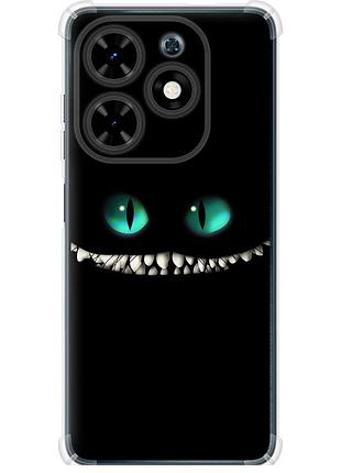 Чехол силикон с усиленными углами на телефон tecno spark go 2024 чеширский кот "689sp-3432-58250"