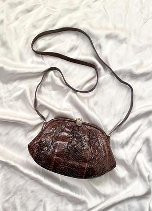 Вінтажна сумка зі шкіри змії