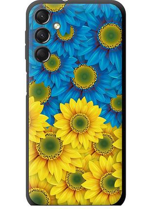 Чохол tpu патріотичний на телефон samsung galaxy a24 a245f жовто-блакитні квіти "1048b-3020-58250"