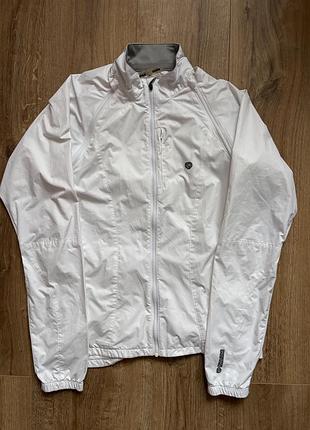Велосипедна спортивна жіноча куртка для велоспорту білого кольору pearl izumi вітровка