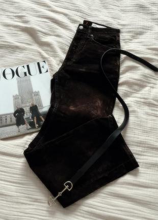 Оксамитові джинси із завищеною посадкою