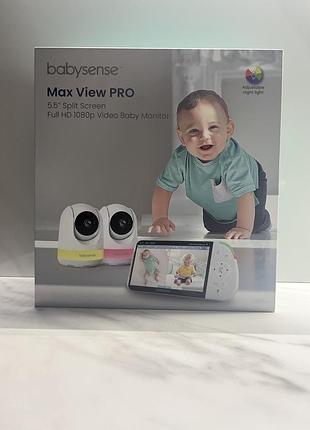 Відеоняня babysense max view pro full hd 1080p оригінал. система з 2 камерами, розділений екран 5.5". нова у пакуванні! пишіть для замовлення