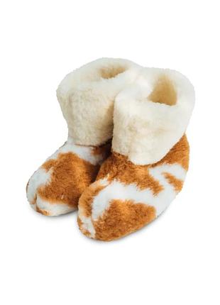 Чуни из овчины детские коричневые 30-34 размер 34