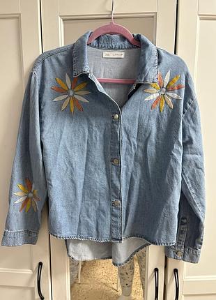 Джинсова сорочка для дівчинки