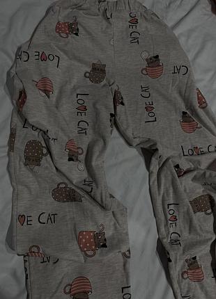 Піжамні жіночі штани з милим принтом. універсальний розмір