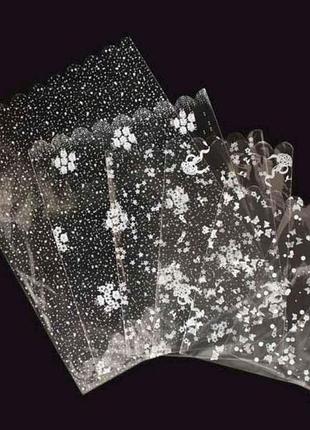 Пакети целофанові подарункові 10*15см малюнокмалюнок (100шт/уп) тм упаковкин