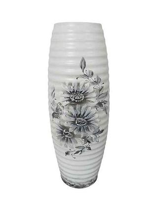 Ваза напольная h-70см черно-белая улый акрил 4029 керамика тм авангард