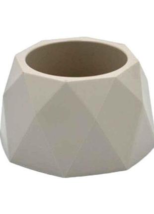 Горшок для цветов 250 мл geo (11х7см) (серый) тм elif plastik