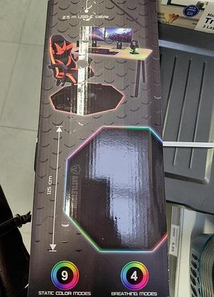 Игровой коврик под кресло battletron с led подсветкой (115х115 см)