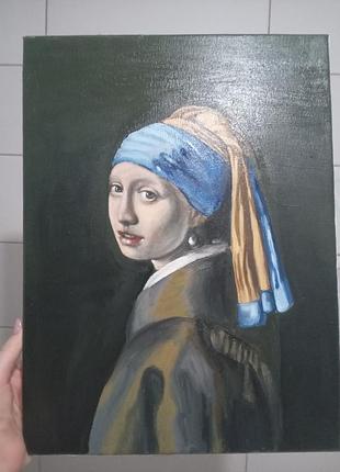 Картина ян вермер "девушка с жемчужной серьгой" репродукция