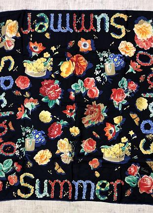 Codello шелковый платок с цветочным принтом каре роуль пластинок