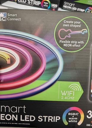 Умная гибкая неоновая led лента smart neon strip (wi-fi, rgb)