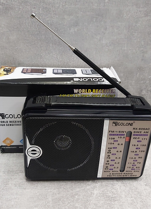 Радиоприемник на батарейках  в комплекті 2 батарейки варта golon rx-a06ac, широко частотный приемник от сети 64-108 mhz