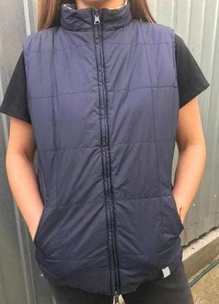 Жилетка з плащівки жіноча синя