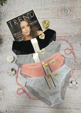 Розпродаж !!!бавовнянні трусики з мереживом