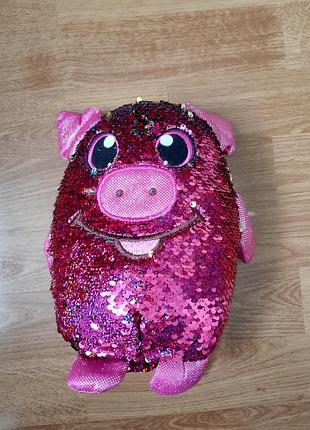 Мягкая игрушка веселая свинка 7