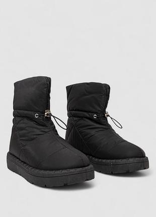 Дутики женские зимние на меху 248rfm300 в классическом черном цвете