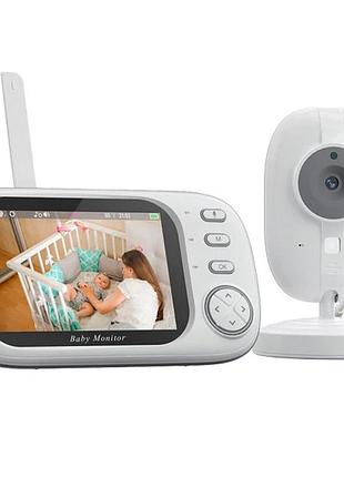 Бездротова відеоняня baby monitor abm600 3.5 дюйми з двостороннім зв'язком моніторингом та нічним баченням