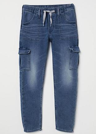 Оригинальные хлопковые джоггеры-карго от бренда h&m разм. 152(11-12лет)