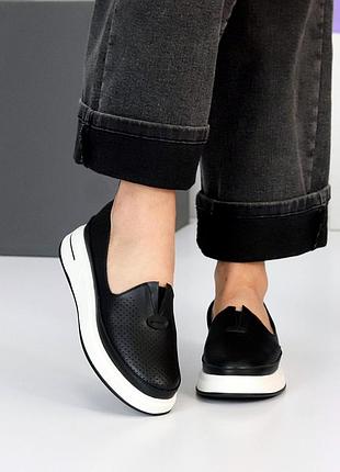 Мокасини натур шкіра