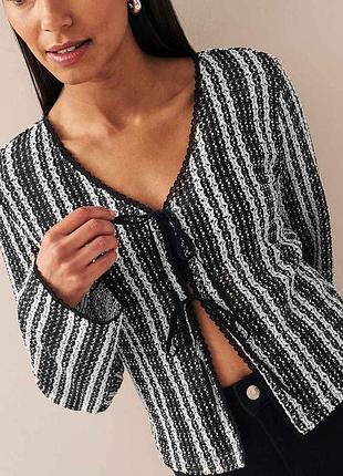 Трендова ажурна кофта кардиган на завʼязках next