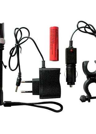 Мощный фонарь для велосипеда с аккумулятором bl t8626 t6 вело фонарик с креплением аккумуляторый 18650 zoom