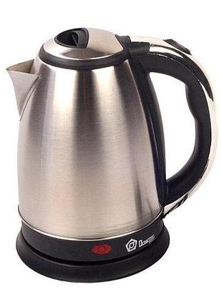 Дисковий металевий електрочайник з нержавіючої сталі domotec 1,7 л електричний чайник
