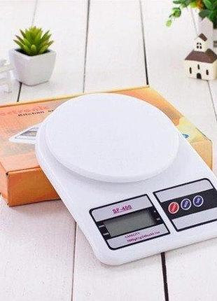 Настольные кухонные электронные весы для взвешивания продуктов kitchen sf-400 с дисплеем для дома до 10кг