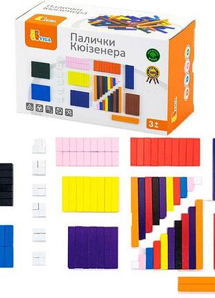 Деревянные палочки кюизенера viga toys 51765 набор для счета 116 шт