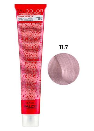 Крем-краска для волос с комплексом аминокислот palco 11.7 суперосветляющий блонд песочный 100мл