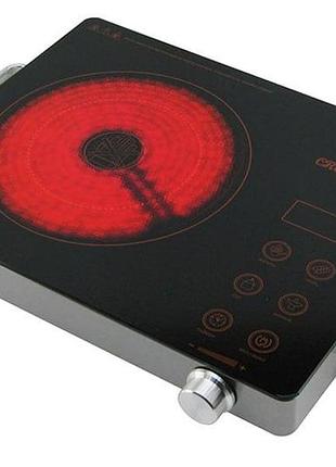 Плита одноконфорочная crownberg original cb 1324 настольная индукционная с таймером черный 2000 вт