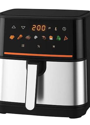 Аэрофритюрница безмасляная luma bella lb-60027 электрический аэрогриль 7,5л с сенсорным управлением 2200вт черный