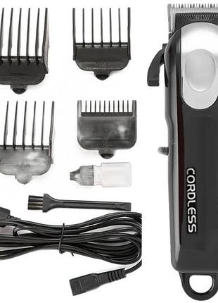 Професійна бездротова машинка gemei gm-805 для стрижки волосся акумуляторний триммер чорний
