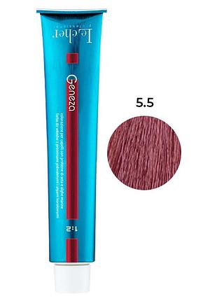 Професійна стійка аміачна крем-фарба для волосся le cher geneza 5.5 (5m) з протеїнами шовку 100 мл